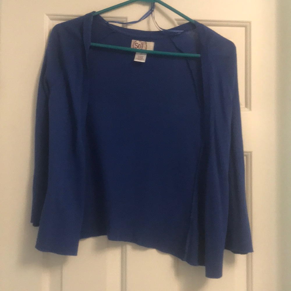 Blue cardigan
